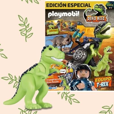 Regalo revista infantil especial Playmobil dino Rise con regalo de dinosaurio mayo 2022